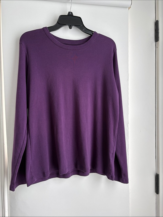 Lands' End Tops - Lands' End Plum Crewneck Cotton Tee